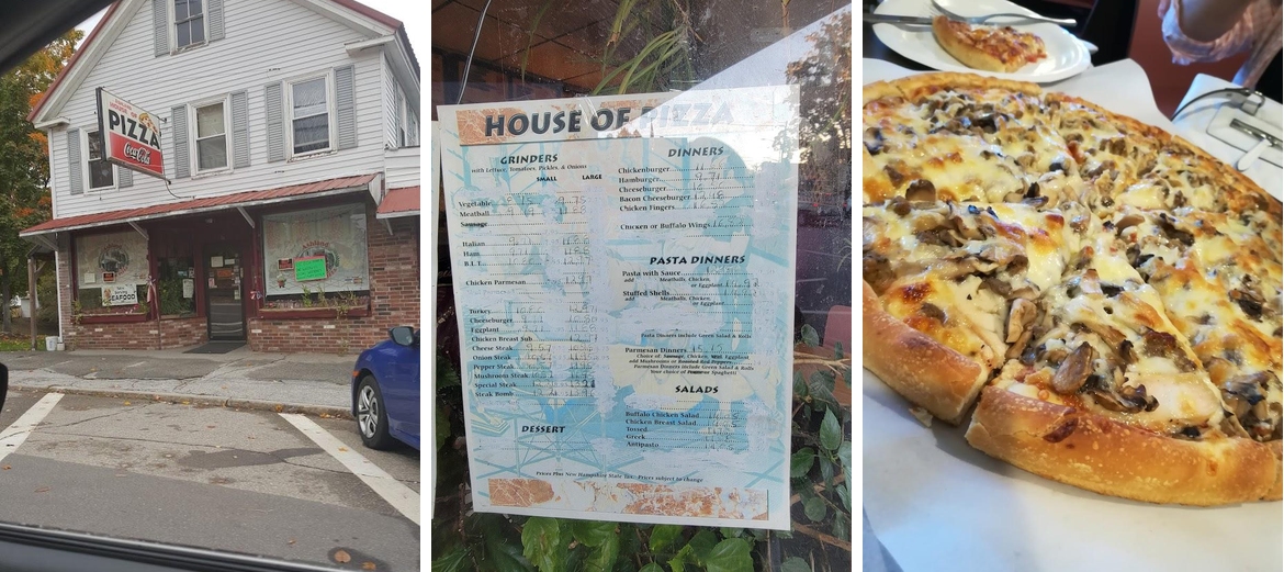 House of Pizza Menu